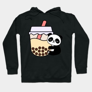 Adorable Panda Baby Bubble Tea Hug Kawaii Cream Hoodie